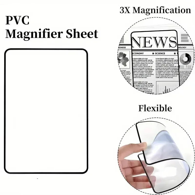 Ultra-Thin Full Page Sheet Magnifier | Large Reading Magnifying Lens