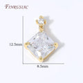 18K Gold Plated CZ Birthstone Charm – DIY Bracelet & Necklace