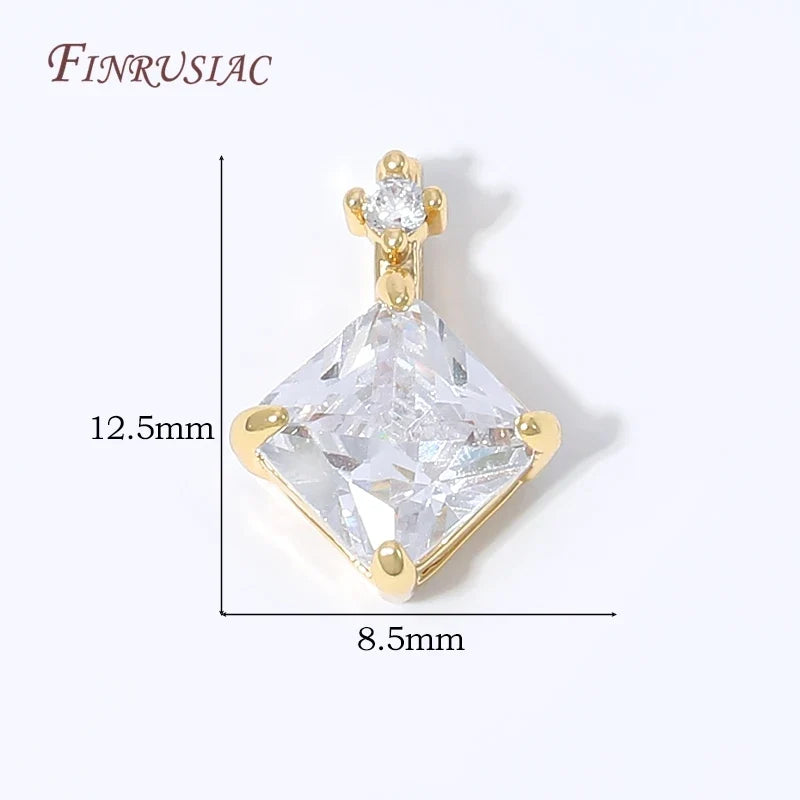 18K Gold Plated CZ Birthstone Charm – DIY Bracelet & Necklace
