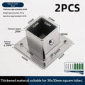 Stainless Steel Square Tube Connector Flange Base 25/30/35mm