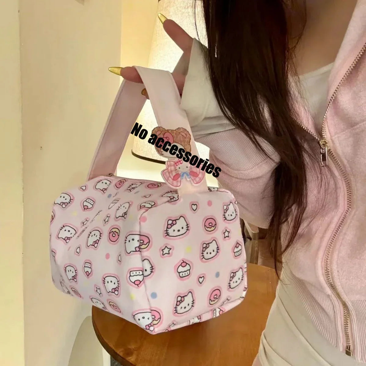 Sanrio Hello Kitty Makeup Bag | Kawaii Travel Toiletry Organizer