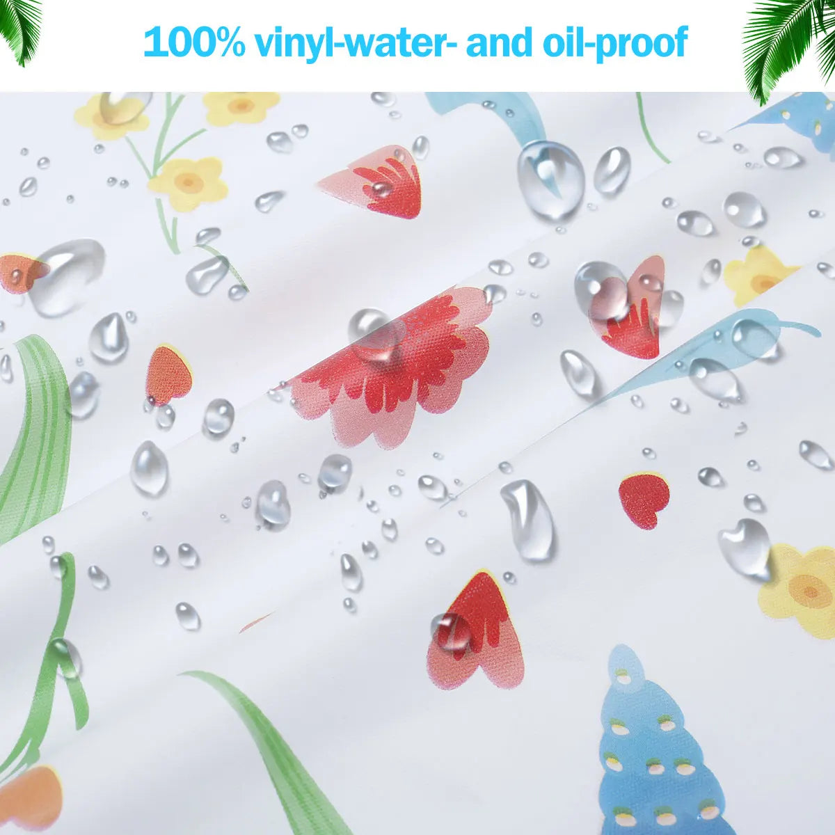 Round Elastic Vinyl Tablecloth – Waterproof Fitted Table Cover