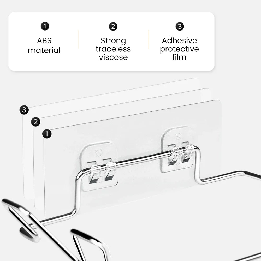 Stainless Steel Cabinet Door Trash Bag Holder Rack