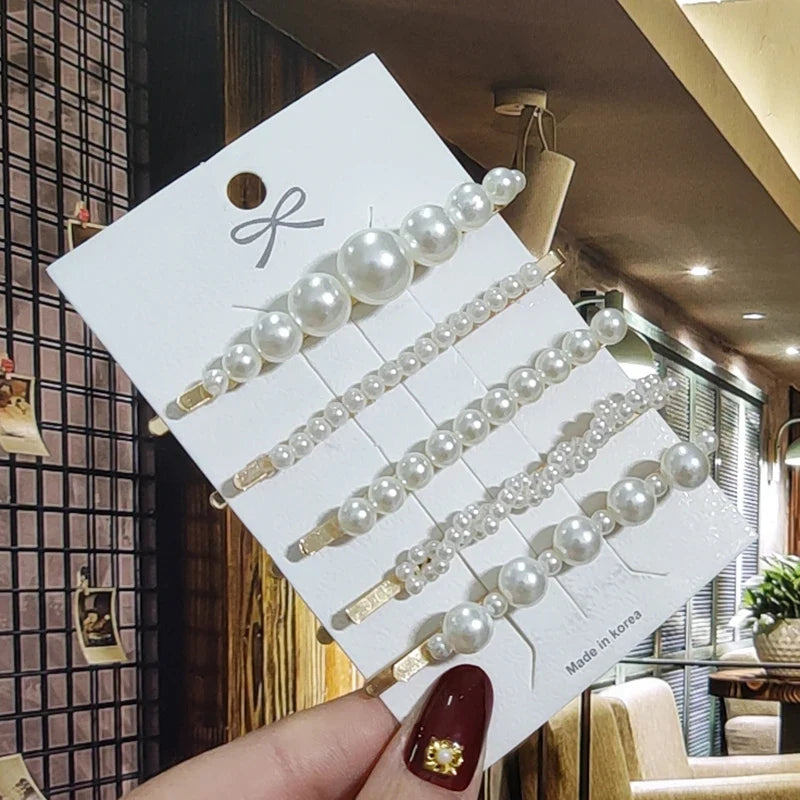 Pearl Rhinestone Hair Clip for Women – Flower Barrette
