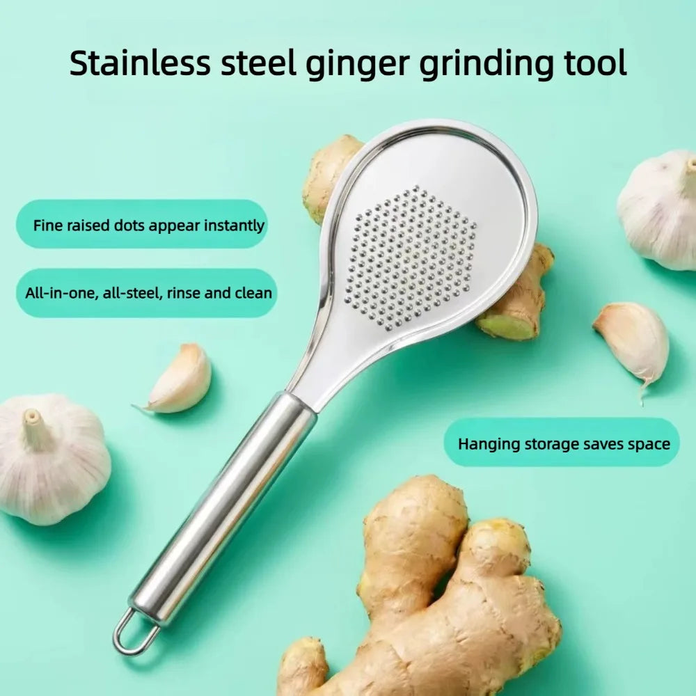Stainless Steel Garlic Grater Masher Spoon | Kitchen Tool