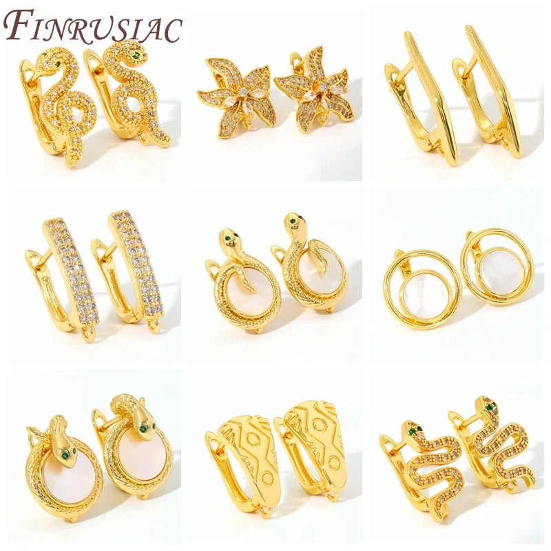 Gold-Plated Brass Earring Hooks & Clasps | DIY Jewelry Findings