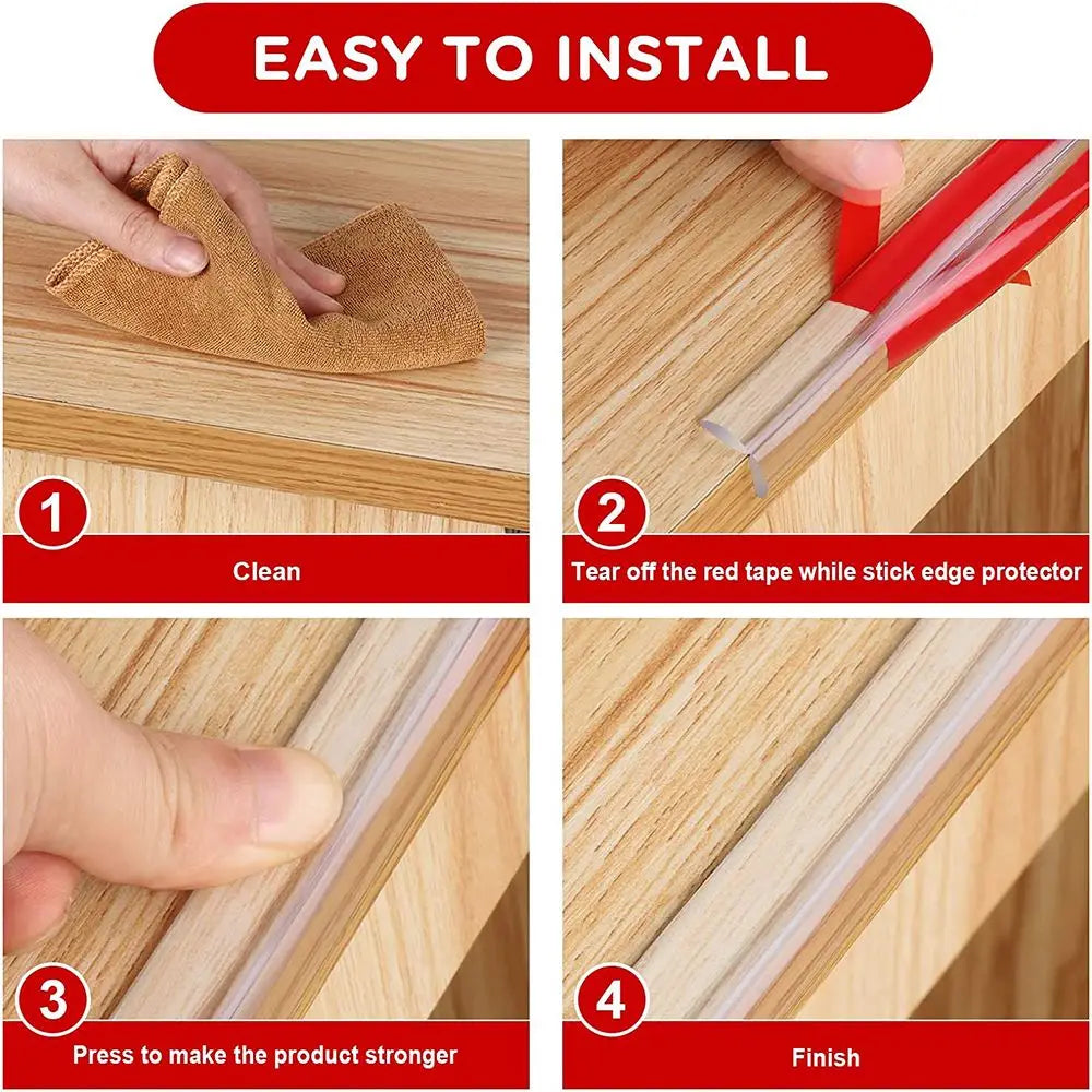 Baby Proofing Corner Guard & Table Edge Protector – Clear PVC