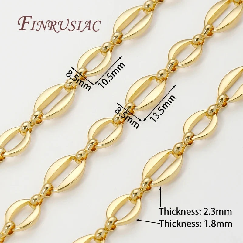 18K Gold Plated Oval Cuban Chain – Bulk DIY Jewelry Supply