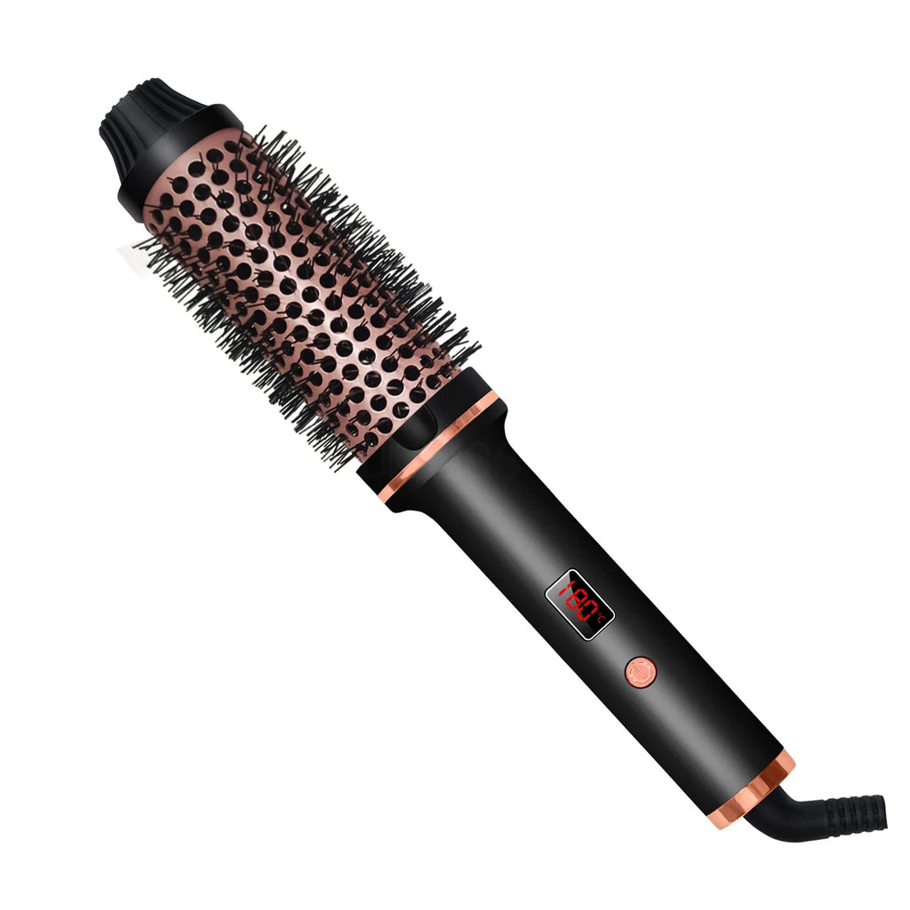 WELLTOP Ionic Ceramic PTC Hot Straightener Brush LCD Display
