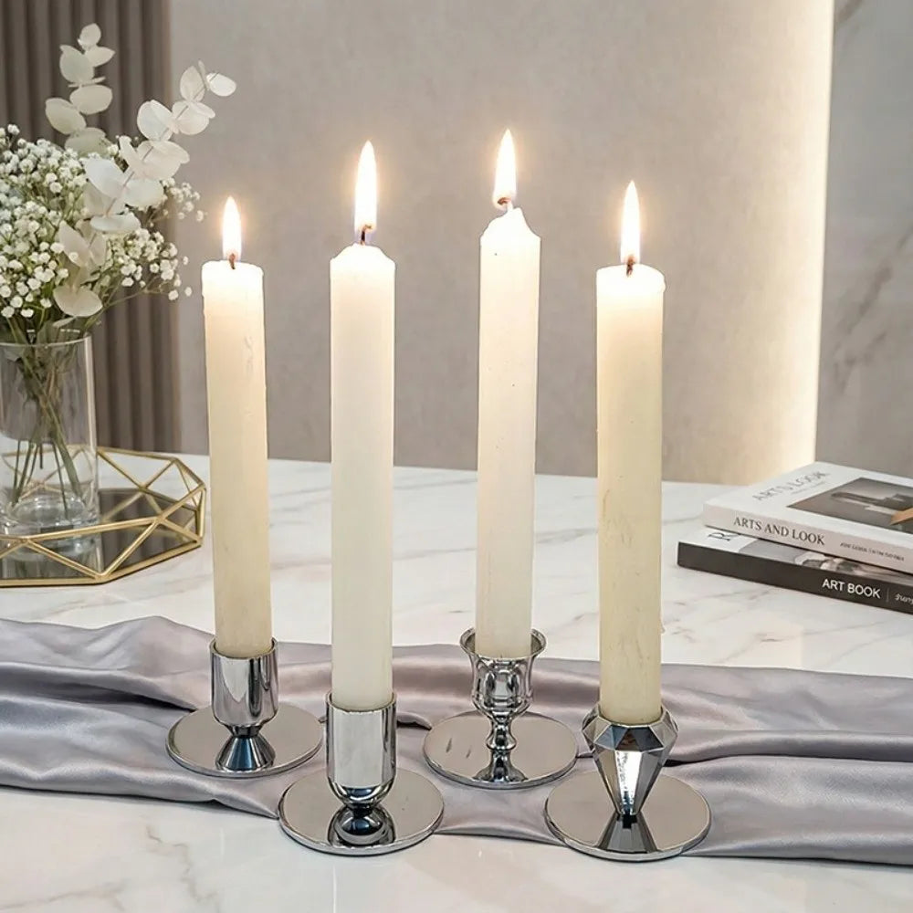 Modern Vintage Iron Candlestick Holder – Elegant Table Decor