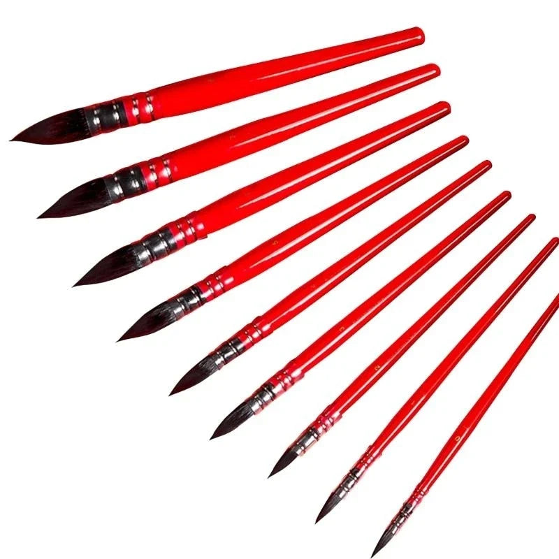Fine Detail Paint Brush Set – Nylon Bristles, All Paint Media