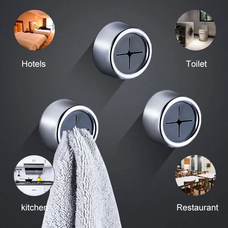 3-Pack Drill-Free Dishcloth Wall Clips | Kitchen Towel Hook