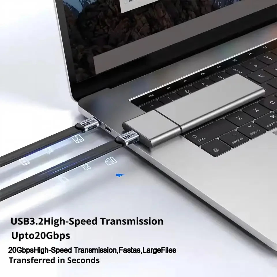 USB-C Cable 240W PD 20Gbps 4K@60Hz – Thunderbolt 5/4/3