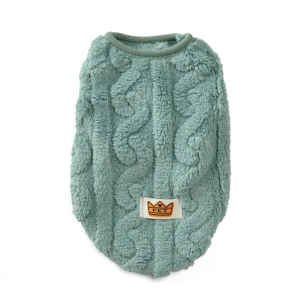 Soft Fleece Pet Vest Sweater – Small Dogs & Cats Winter Pullover