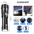 Zoomable LED Rechargeable Flashlight – High-Power Outdoor Torch