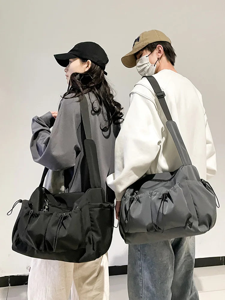 Large Capacity Nylon Tote Bag – Unisex Shoulder & Crossbody