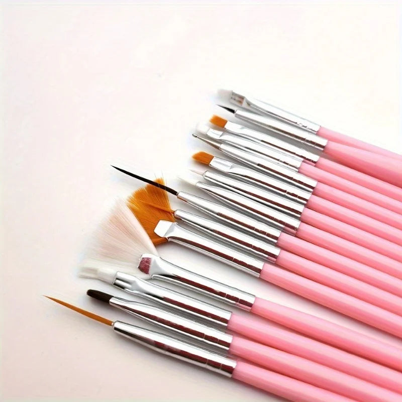 15pc Fine Detail Paint Brush Set – Acrylic, Oil & Watercolor
