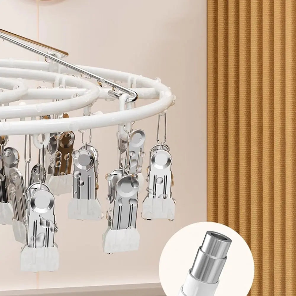 Stainless Steel Clothes Drying Rack 18/24 Non-Slip Clips