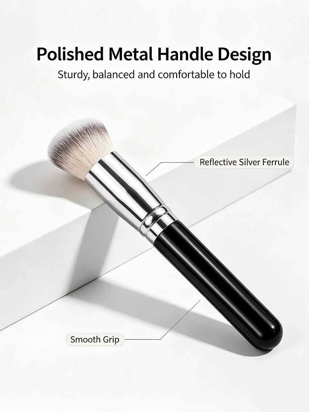 Premium Foundation Concealer & Contour Makeup Brush Set – Black