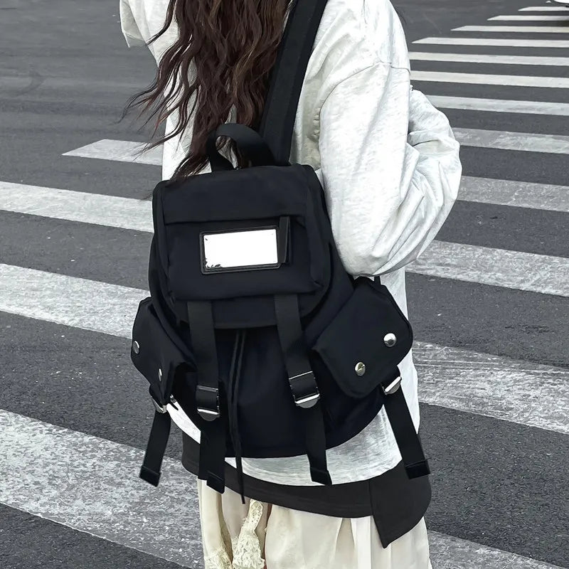 Korean Niche Multi-Pocket Nylon Fashion Backpack | Nixie