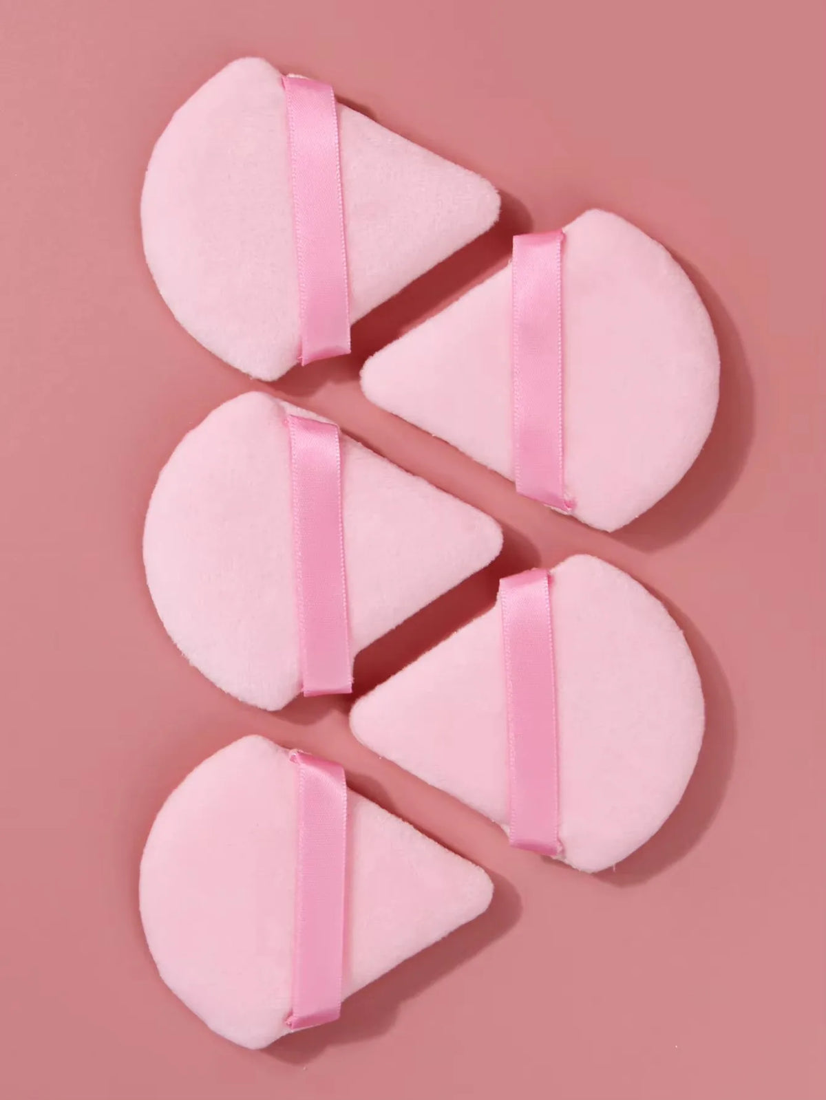 Triangle Makeup Puff with Ribbon Strap – Soft Powder Puff