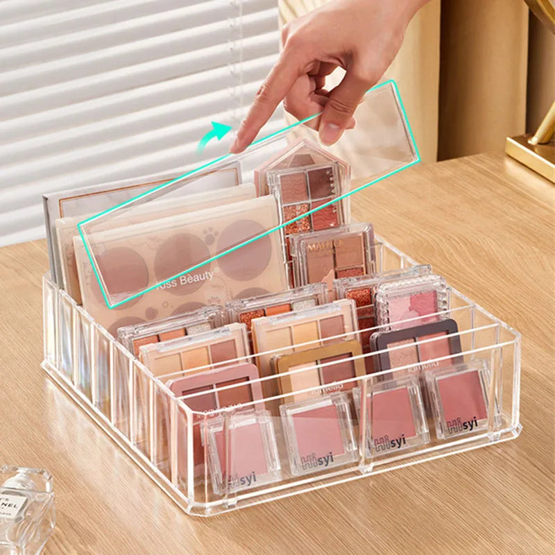 8-Grid Acrylic Makeup Organizer with Removable Dividers