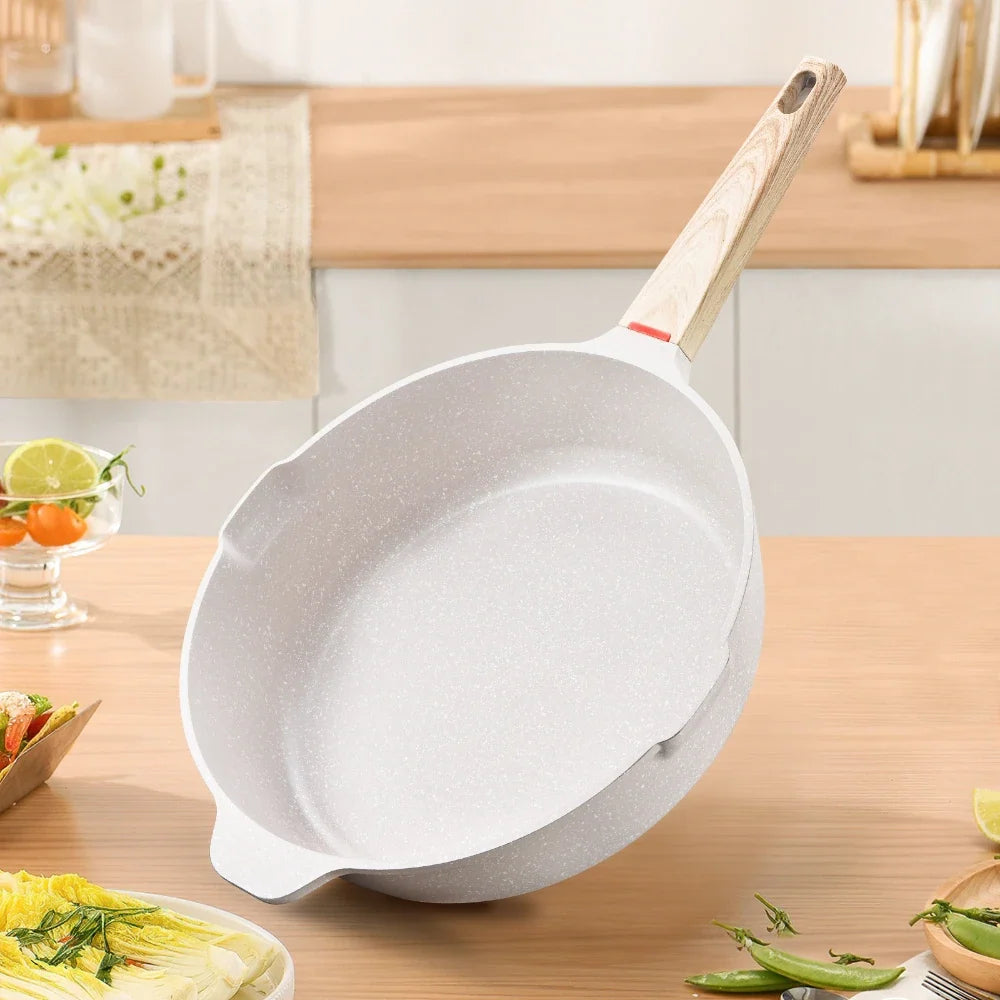 FEB.WIND Nonstick Frying Pan with Lid – Gas & Induction Ready