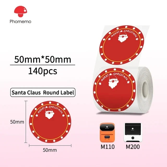 Phomemo M110 M200 M221 Clear Round Thermal Labels 1.57"