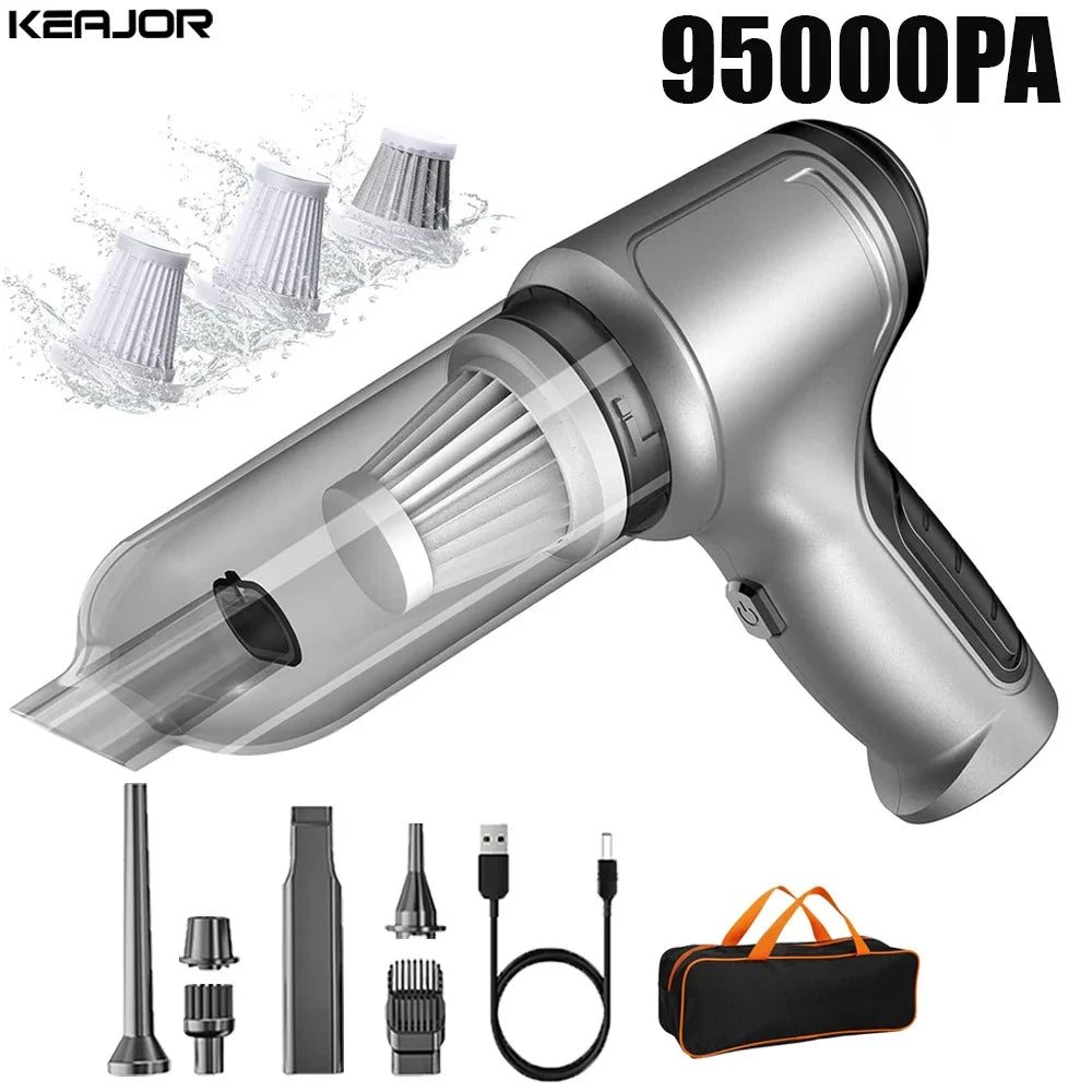 Raugee Portable Wireless Car Vacuum Cleaner 95000PA Handheld