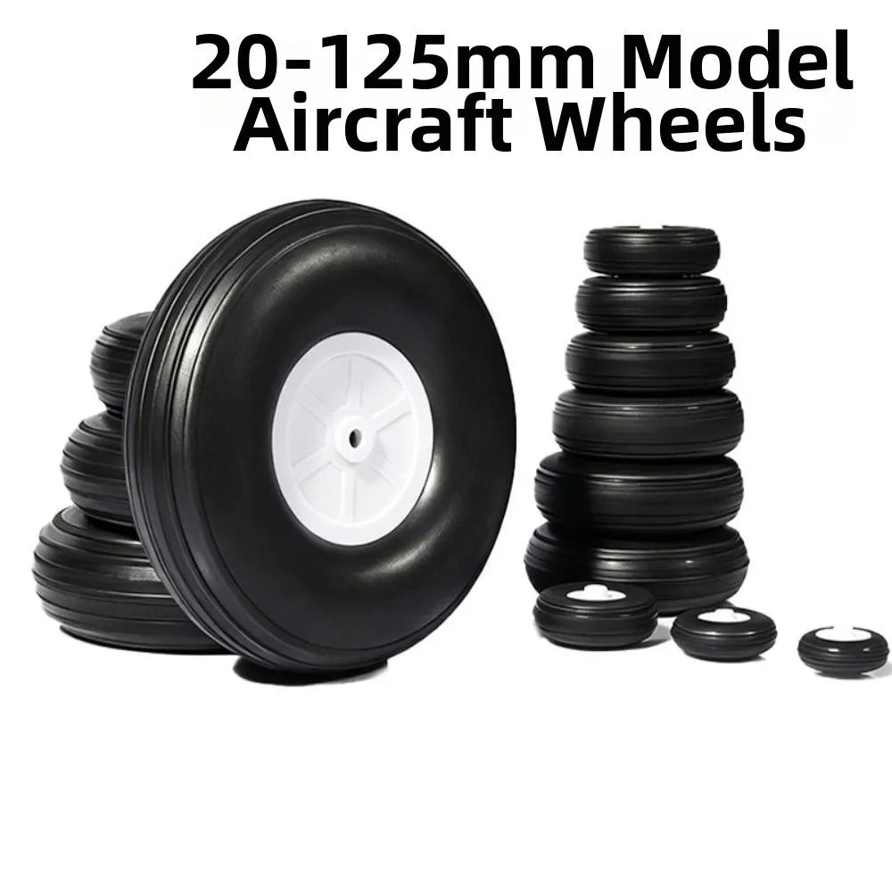 Rubber Model Aircraft Landing Gear Wheels 0.79–5 Inch | 14 Sizes