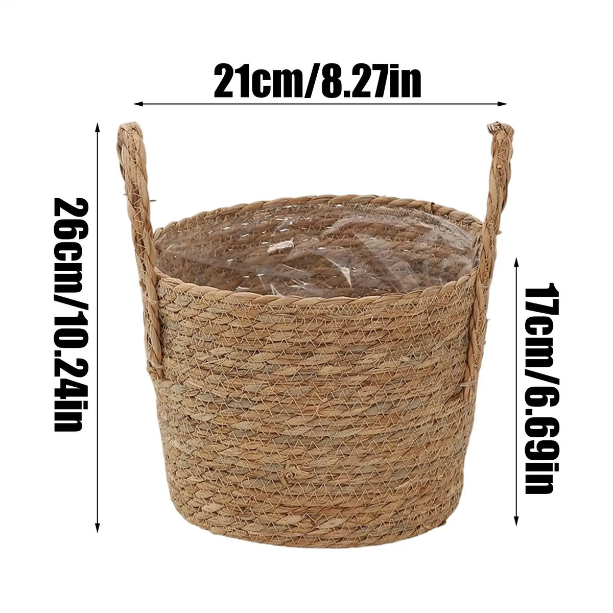 Wicker Planter Basket | Handwoven Bamboo Flowerpot Holder