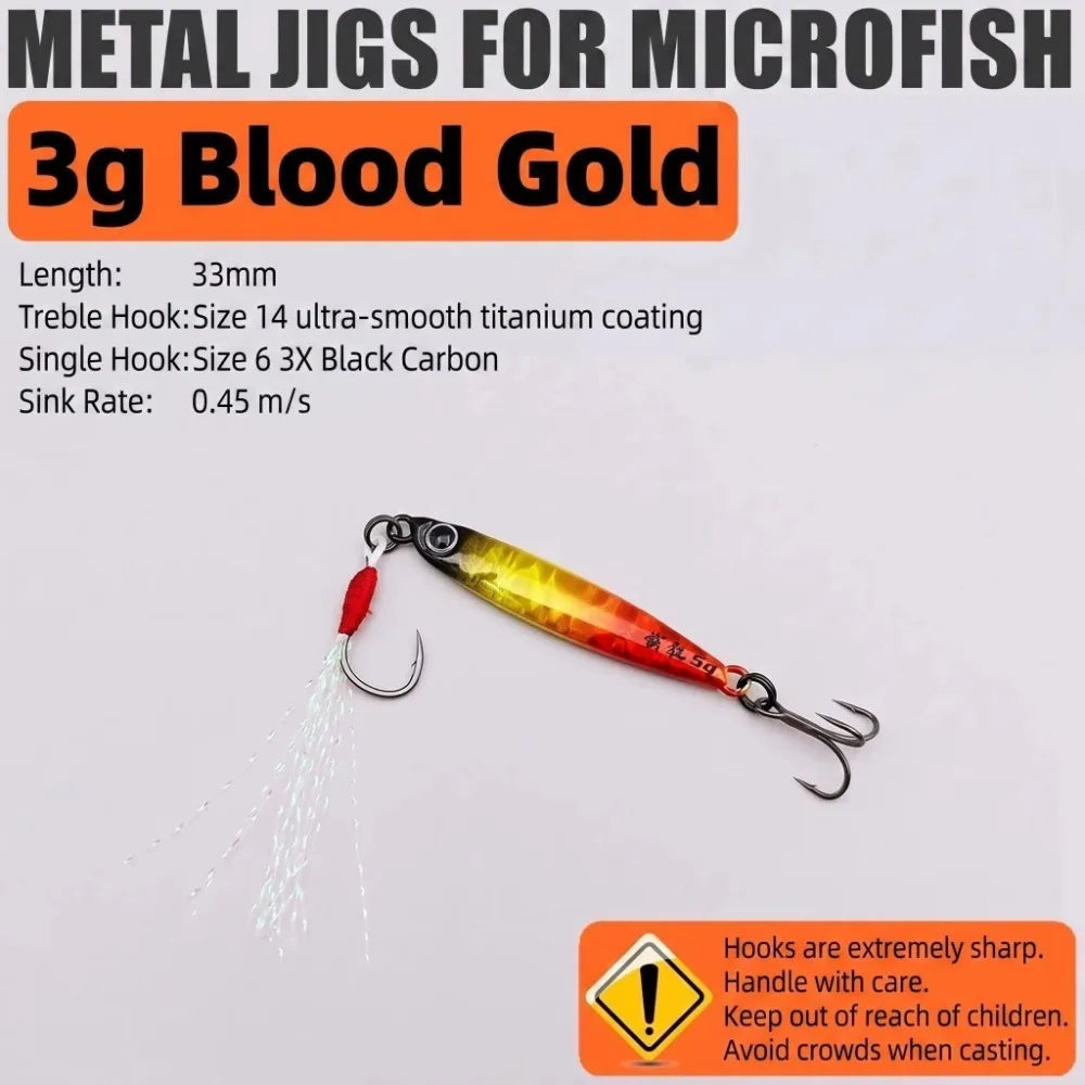 Mini VIB Fishing Lure 3g & 5g Metal Iron Plate Bionic Bait