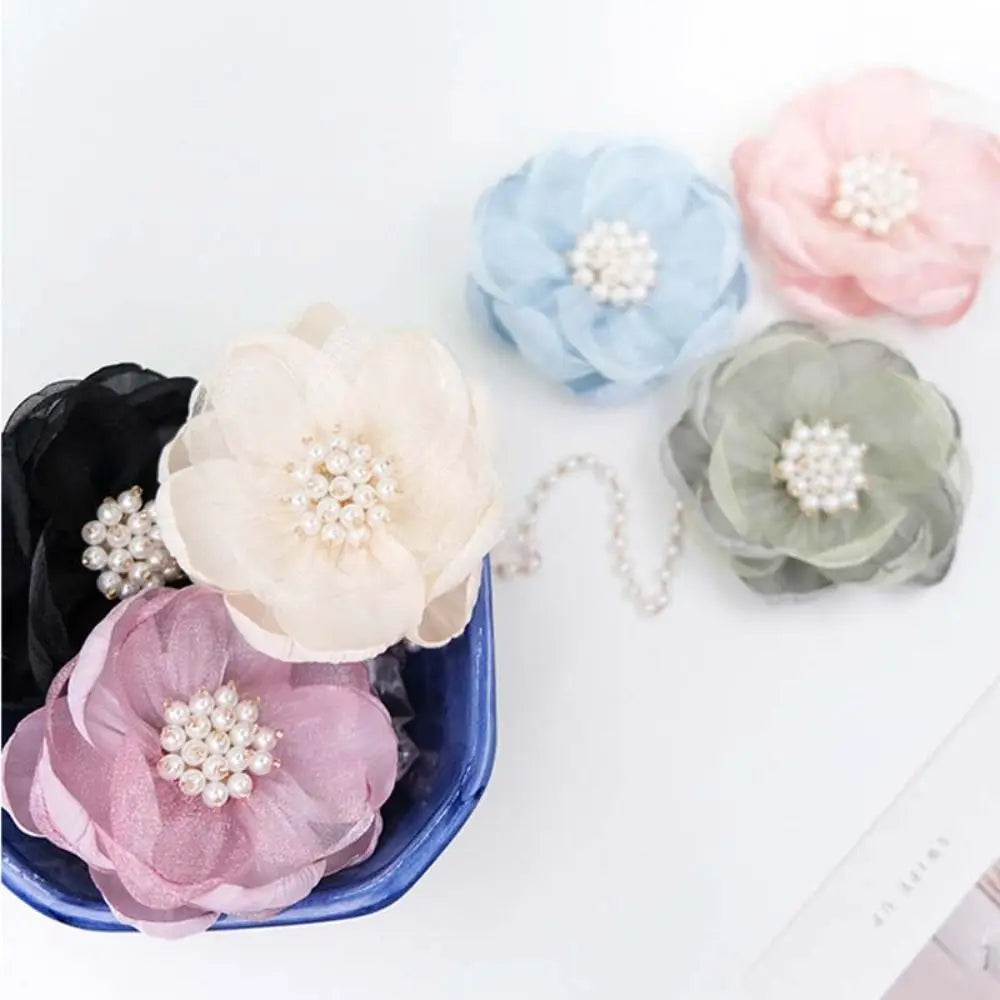 5Pcs 3D Chiffon Flower Appliques – DIY Shoe & Hair Decor