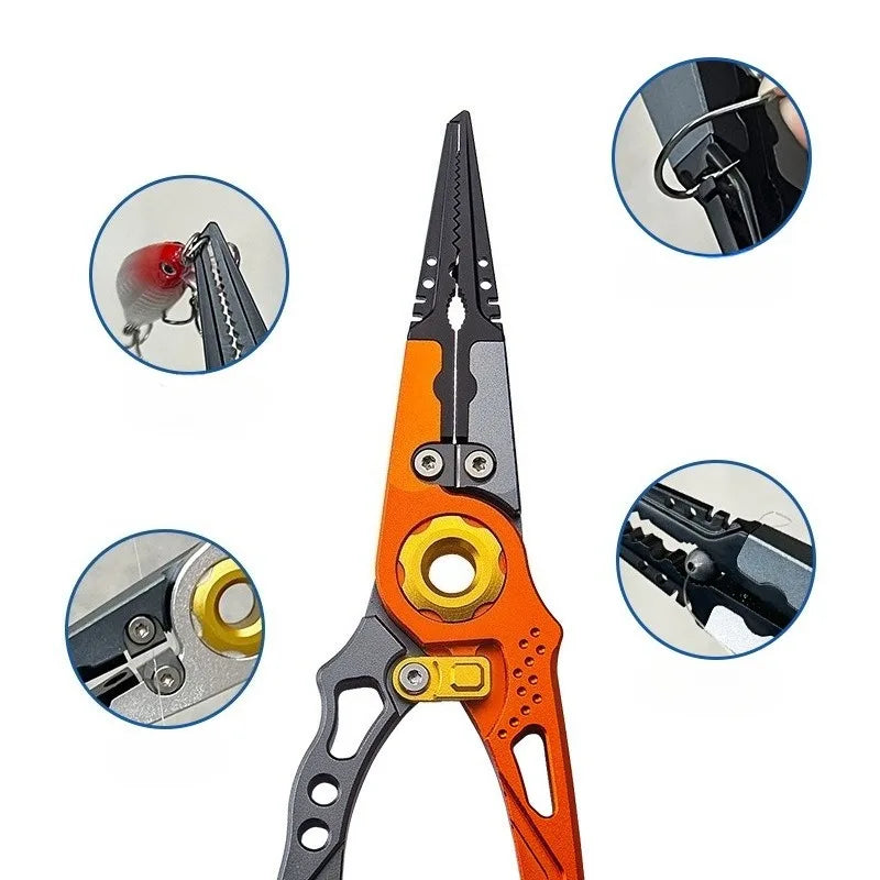 Aluminum Alloy Multifunctional Fishing Pliers & Hook Remover