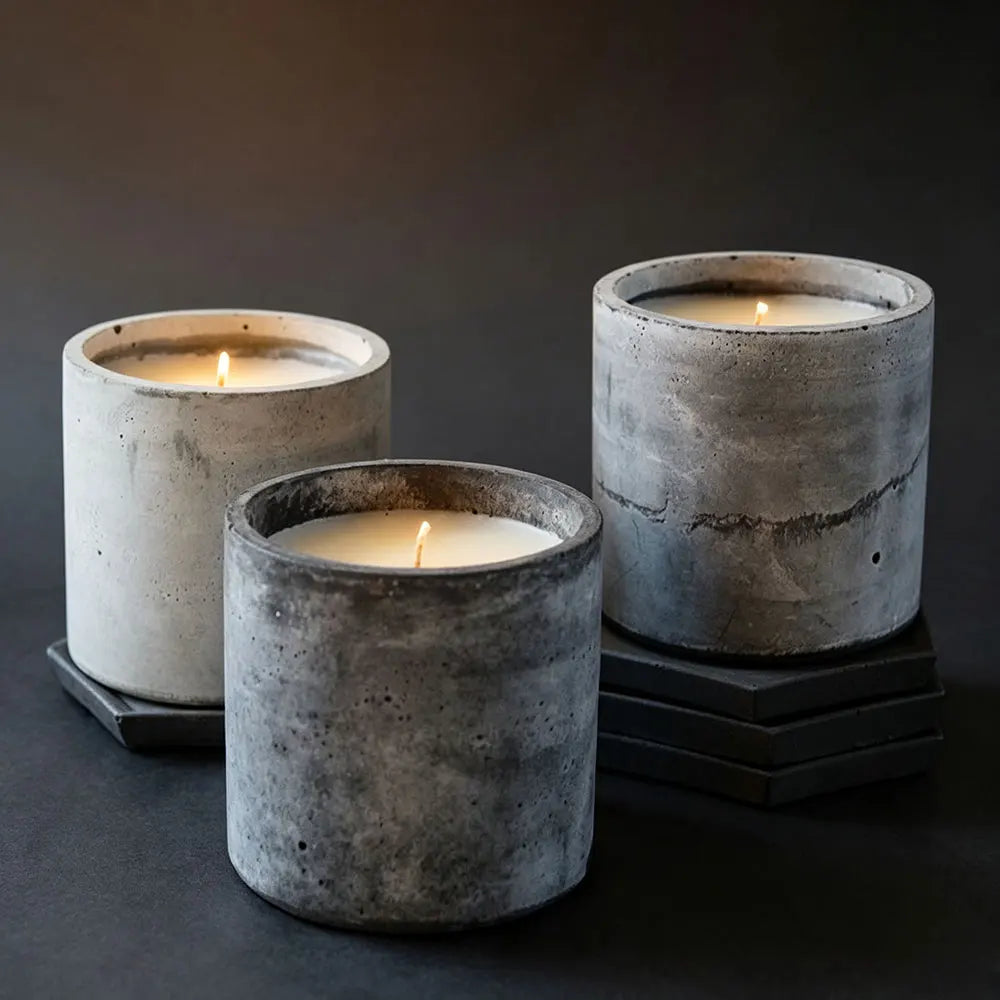 Silicone Candle Jar Mold with Lid | Round Concrete Craft Mould
