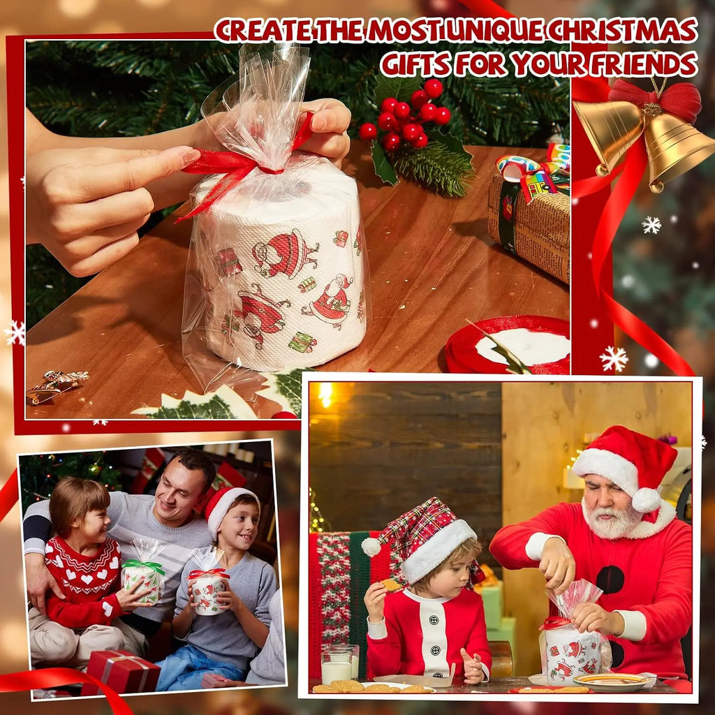 11PCS Santa Claus Toilet Paper Roll Set – Funny Christmas Gag Gift