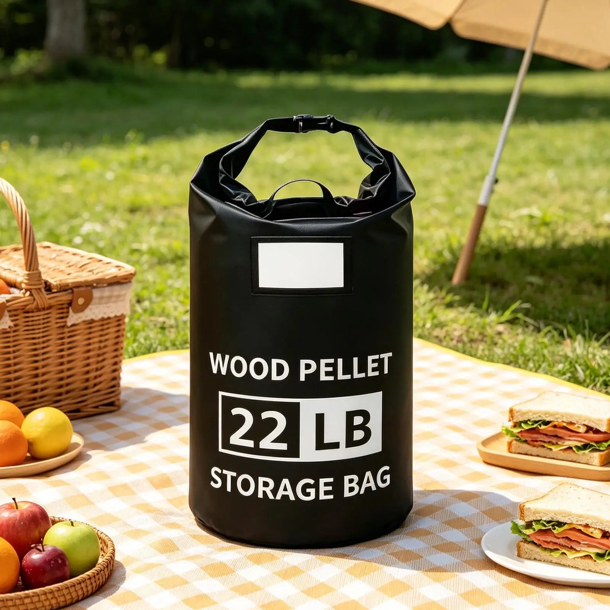 Wood Pellet & Charcoal Storage Container – 22 LB BBQ