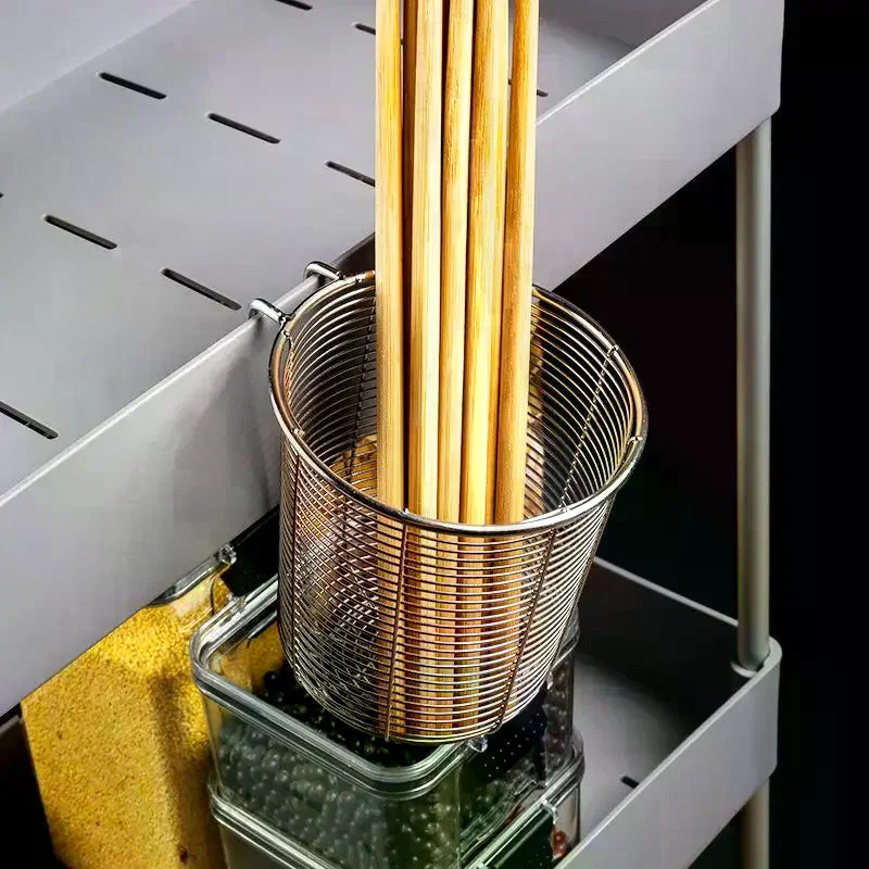 Stainless Steel Chopstick Holder & Utensil Drainer Rack