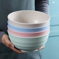 4-Piece Plastic Grain Bowl Set 24oz – Microwave & Dishwasher Safe