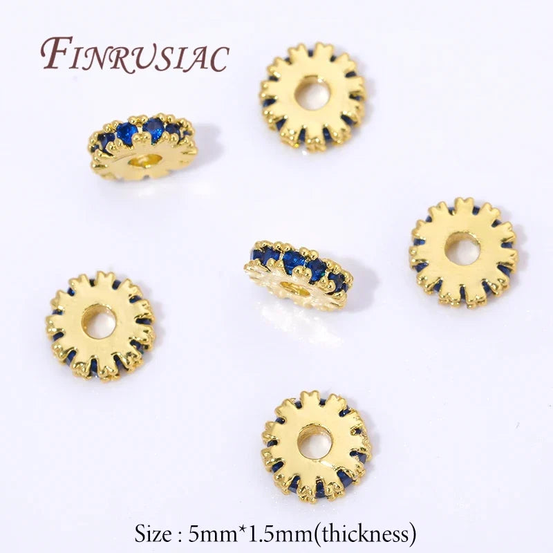5mm 18K Gold Plated Brass Spacer Beads for Jewelry Making