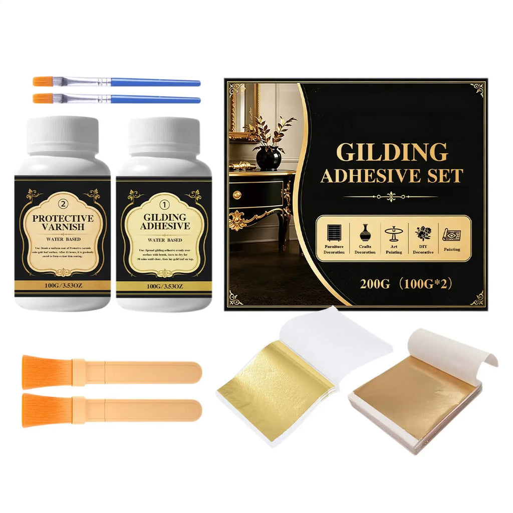 Water-Based Gold Leaf Gilding Adhesive Kit – DIY Crafts