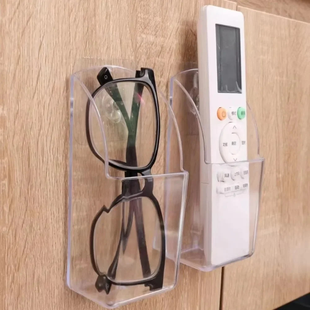 Wall Mount Remote Control Holder – Clear Acrylic Storage Box
