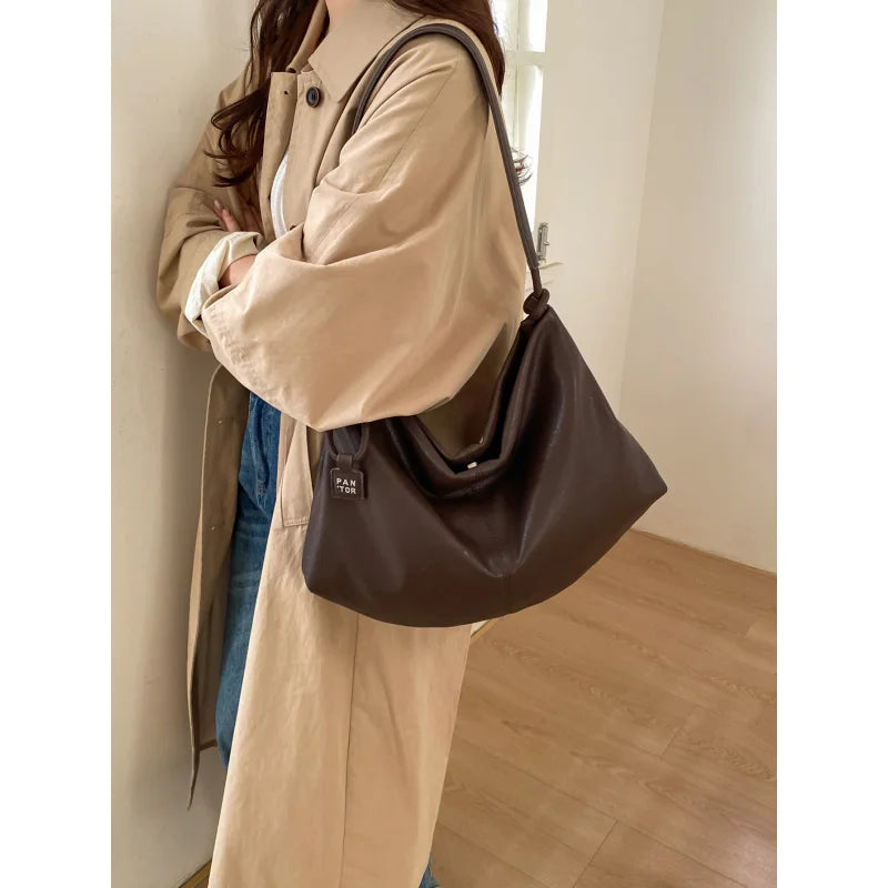 Large Capacity PU Leather Shoulder Crossbody Tote Bag – Nixie