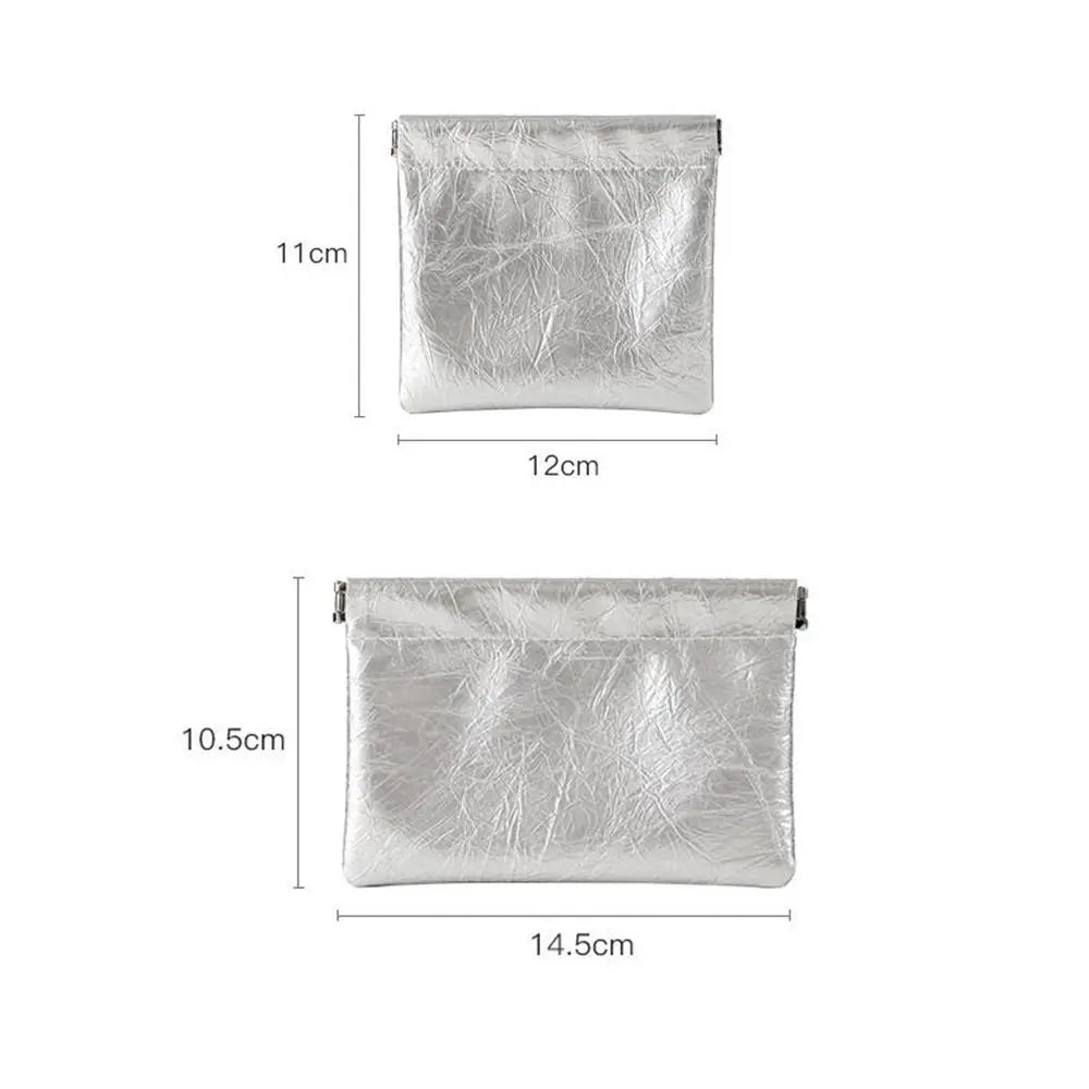 Waterproof PU Leather Coin Purse – Auto-Closure Mini Bag
