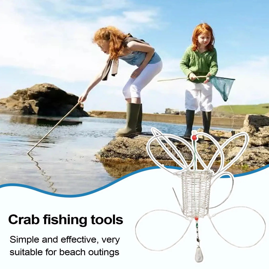 Stainless Steel Crab Snare Trap – Fishing Rod Cage Net