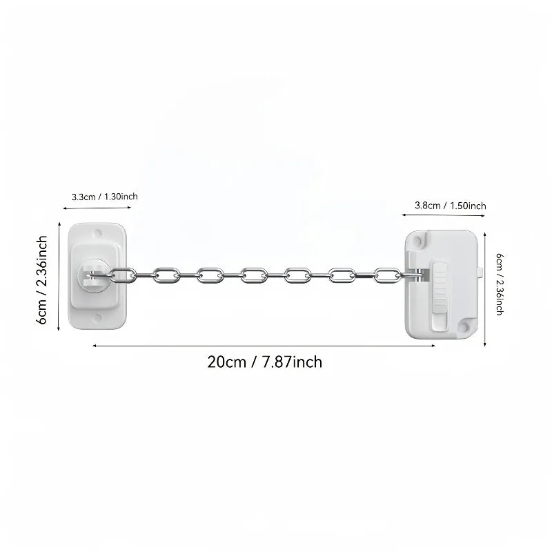 Baby Safety Window Lock – Self-Adhesive, No Drill, Anti-Pinch