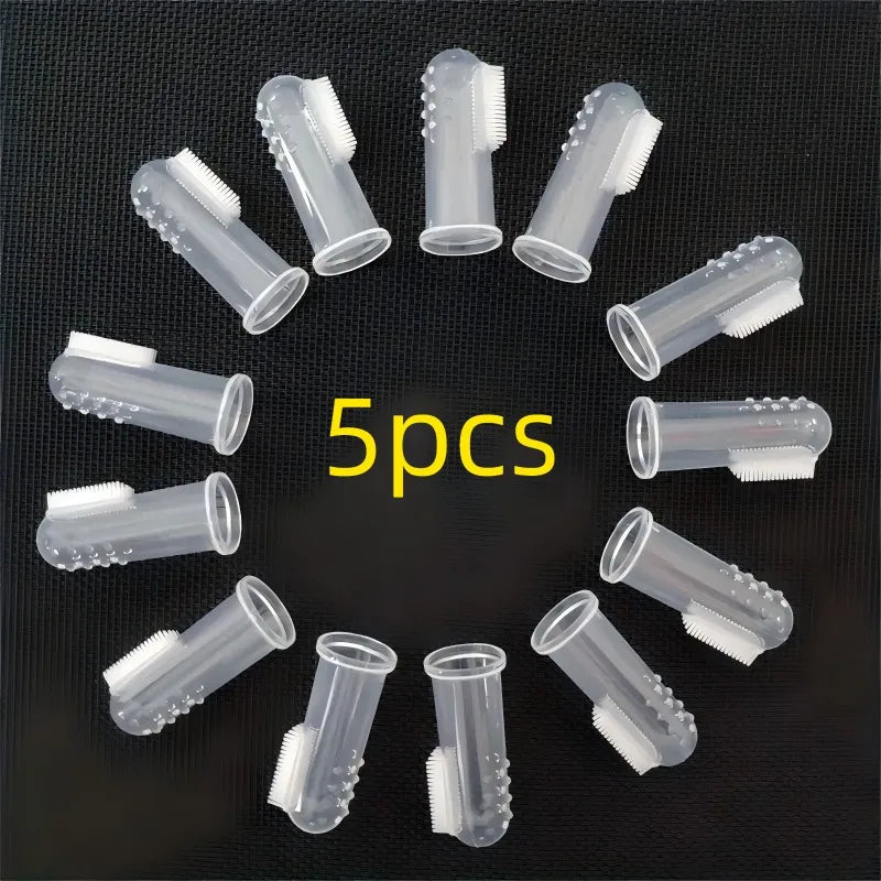 Soft Silicone Pet Finger Toothbrush for Dogs & Cats