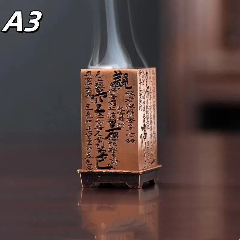 Chinese Style Alloy Square Incense Burner – Vertical Censer