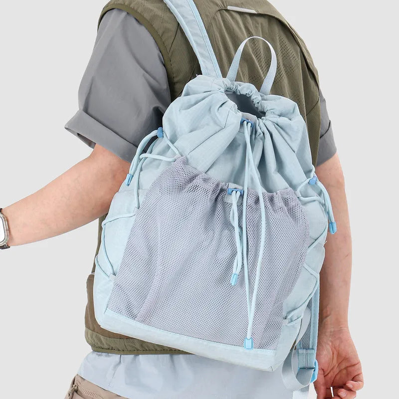 Lightweight Drawstring Backpack – Hiking, Travel & College