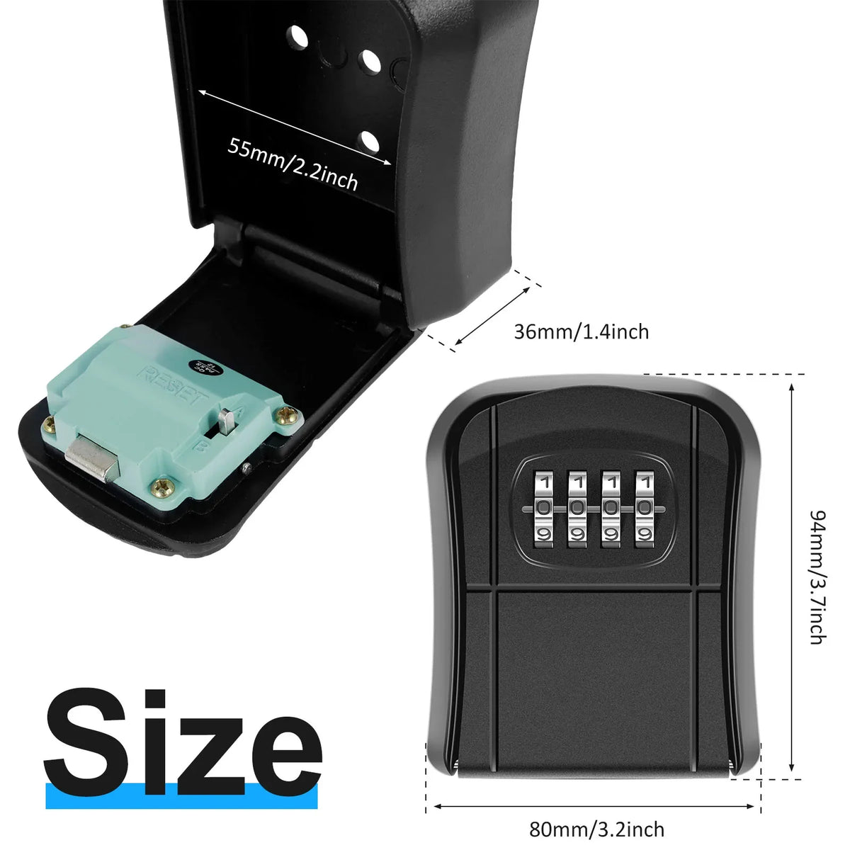 Wall Mount Combination Key Lock Box – Secure Key Storage